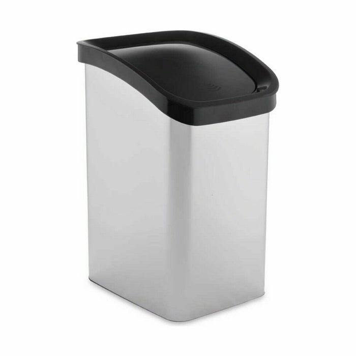 Coș de gunoi pentru hârtie 23 L Basculantă Argintiu Plastic (6 Unități)