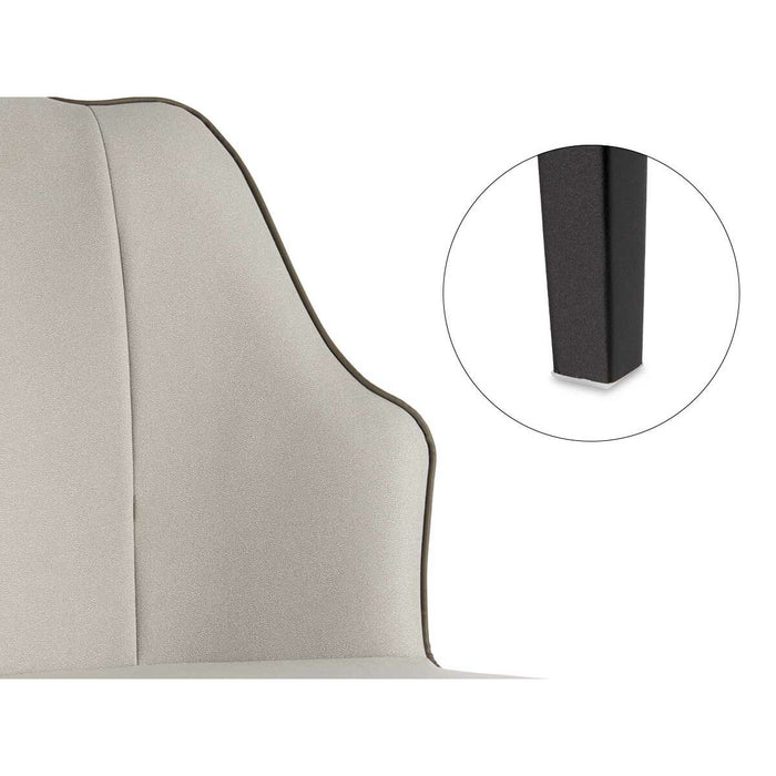 Fotoliu Scoică Negru Gri Oțel 48 x 88 x 60 cm (2 Unități)