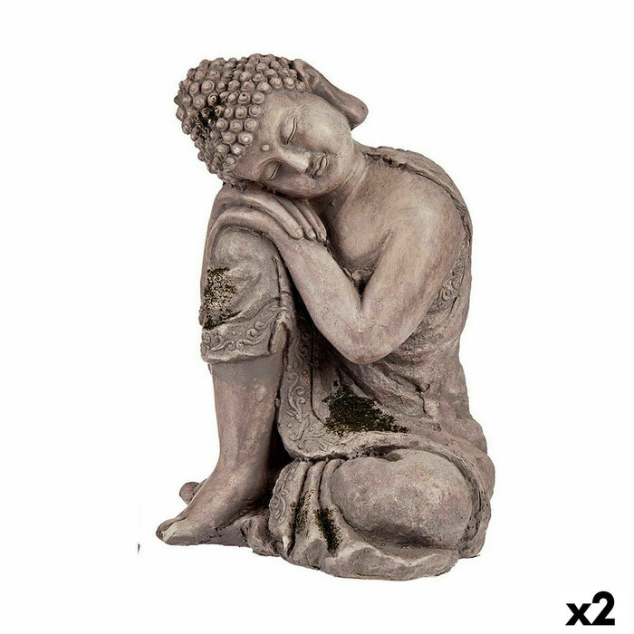 Figurină decorativă de grădină Buda Polirășină 23 x 34 x 28 cm (2 Unități)