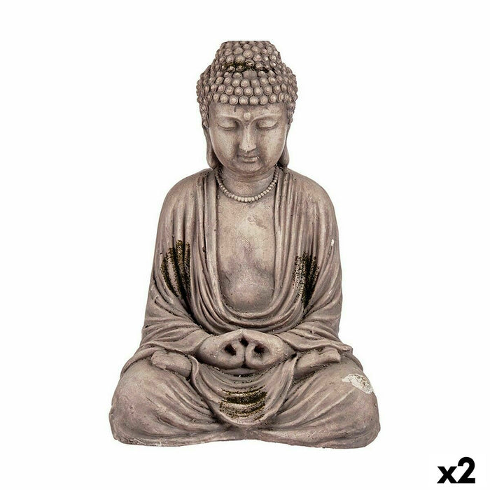 Figurină decorativă de grădină Buda Polirășină 22,5 x 40,5 x 27 cm (2 Unități)