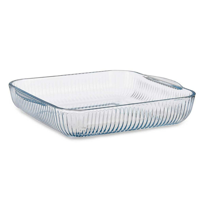 Tavă pentru Cuptor Transparent Sticlă borosilicată 27,4 x 6 x 31,2 cm (6 Unități)