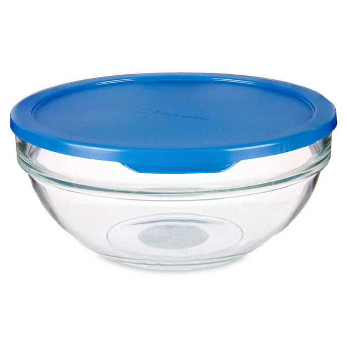 Cutie rotundă pentru prânz cu capac Chefs Albastru 1,135 L 17,2 x 7,6 x 17,2 cm (4 Unități)