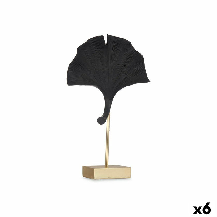 Figură Decorativă Ginko Negru Auriu* 8 x 37 x 24,5 cm (6 Unități)