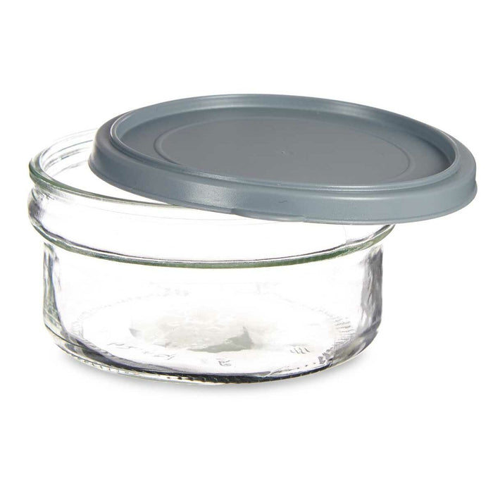 Cutie rotundă pentru prânz cu capac Gri Plastic 415 ml 12 x 6 x 12 cm (24 Unități)
