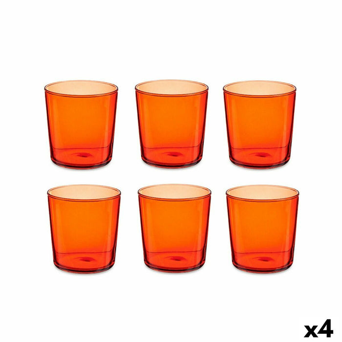 Set de pahare Bistro Roșu Sticlă 380 ml (4 Unități)
