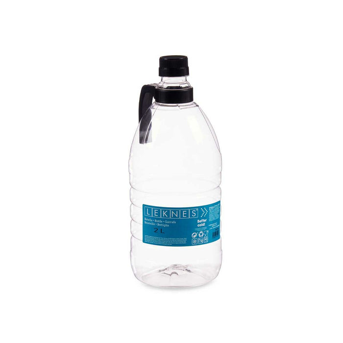 Sticlă (de pus lichide) Cu mâner Negru Transparent Plastic 2 L 11,5 x 28,7 x 11,5 cm (6 Unități)