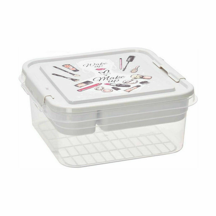 Cutie cu compartimente Produse cosmetice Transparent Plastic 24,5 x 11,5 x 26 cm (12 Unități)
