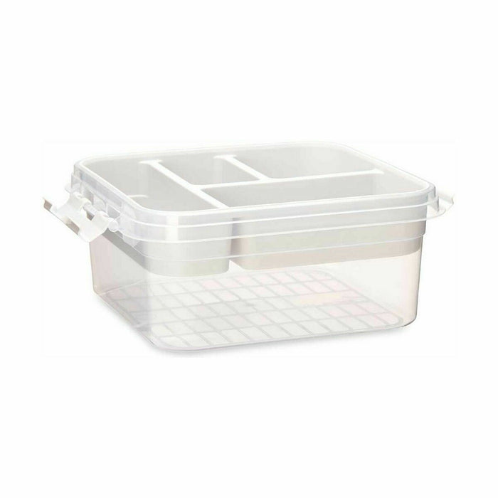 Cutie cu compartimente Produse cosmetice Transparent Plastic 24,5 x 11,5 x 26 cm (12 Unități)