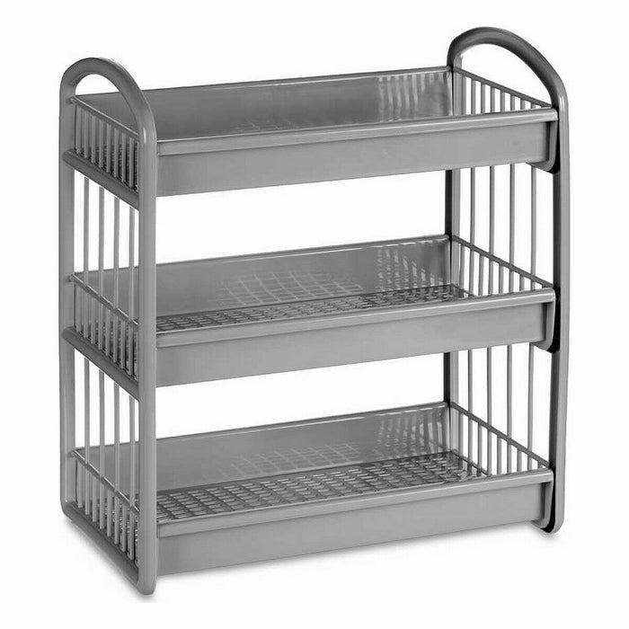 Raft Gri Plastic 36 x 20,5 x 39,5 cm (8 Unități)