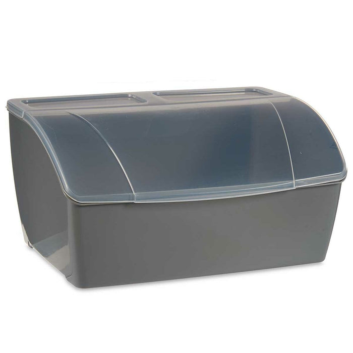 Coș pentru pâine Gri Plastic 29,5 x 20,5 x 41 cm (4 Unități)