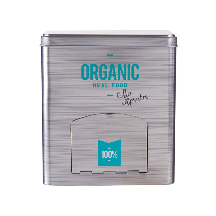 Suport pentru capsulă Organic Cafea Dozator Gri Staniu 9 x 18 x 16,1 cm (12 Unități)