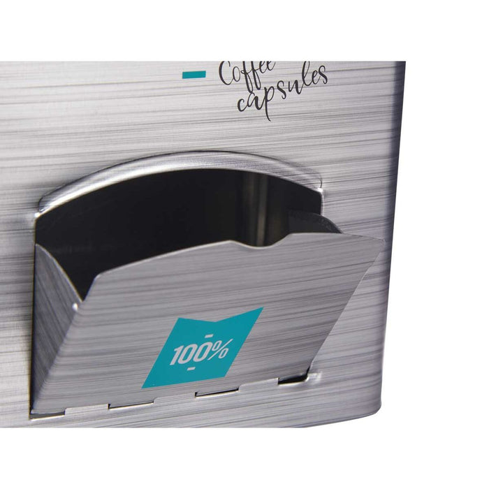 Suport pentru capsulă Organic Cafea Dozator Gri Staniu 9 x 18 x 16,1 cm (12 Unități)