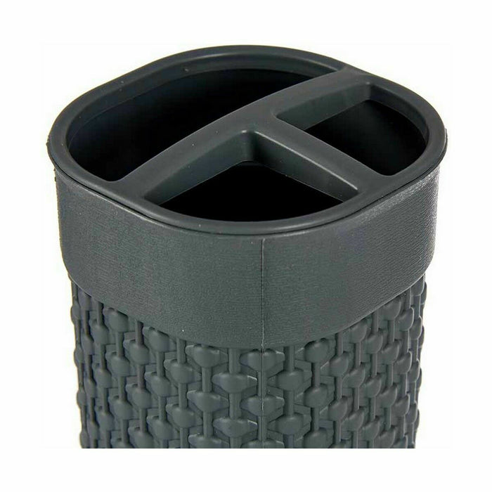 Set de Baie Antracit Plastic (12 Unități)