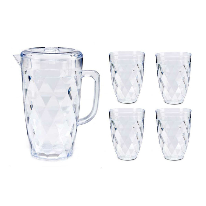 Carafă Set Transparent Plastic (12 Unități)