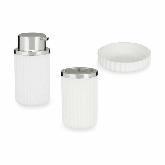 Set de Baie Alb Plastic (12 Unități)