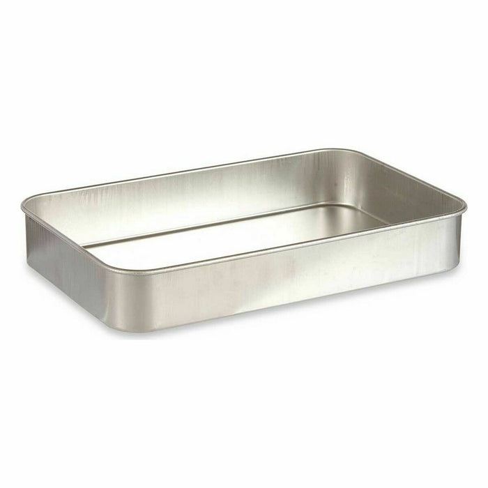 Oală pentru gratinat Argintiu Aluminiu 41 x 6,5 x 26 cm (12 Unități)