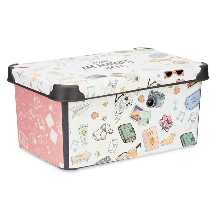 Cutie de depozitare cu capac Memories Juvenil Plastic 10 L 23,5 x 16,5 x 35 cm (12 Unități)