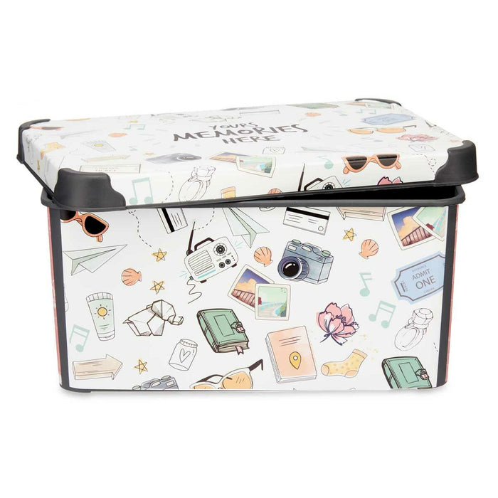 Cutie de depozitare cu capac Memories Juvenil Plastic 10 L 23,5 x 16,5 x 35 cm (12 Unități)
