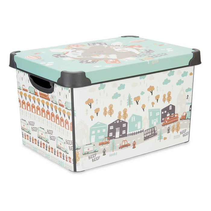 Cutie de depozitare cu capac Infantil Drum Plastic 17 L 27,5 x 22 x 36,5 cm (12 Unități)