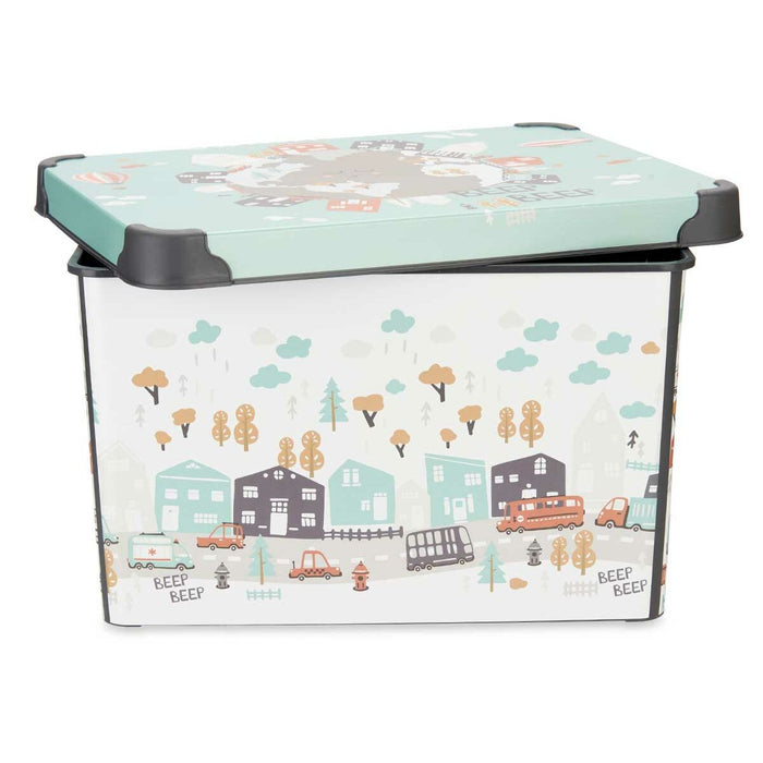 Cutie de depozitare cu capac Infantil Drum Plastic 17 L 27,5 x 22 x 36,5 cm (12 Unități)
