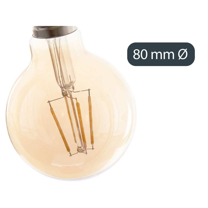 Bec LED E27 Vintage Transparent 4 W 8 x 12 x 8 cm (12 Unități)