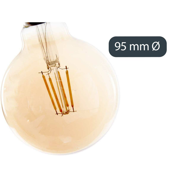 Bec LED Vintage E27 Transparent 4 W 9,5 x 14 x 9,5 cm (12 Unități)