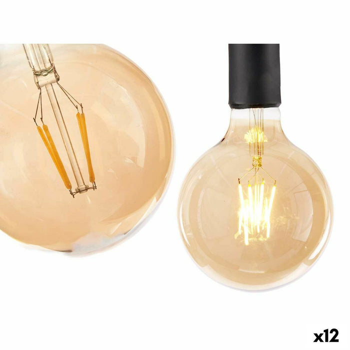 Bec LED Vintage E27 Transparent 4 W 12,5 x 17,5 x 12,5 cm (12 Unități)