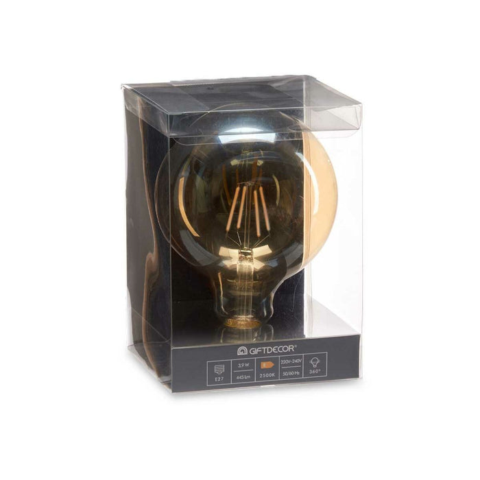 Bec LED Vintage E27 Transparent 4 W 12,5 x 17,5 x 12,5 cm (12 Unități)