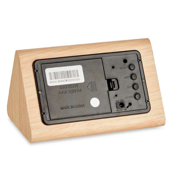 Ceas Digital de Birou Maro PVC Lemn MDF 11,7 x 7,5 x 8 cm (12 Unități)