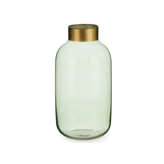 Vază Verde Auriu* Sticlă 14,5 x 29,5 x 14,5 cm (6 Unități)