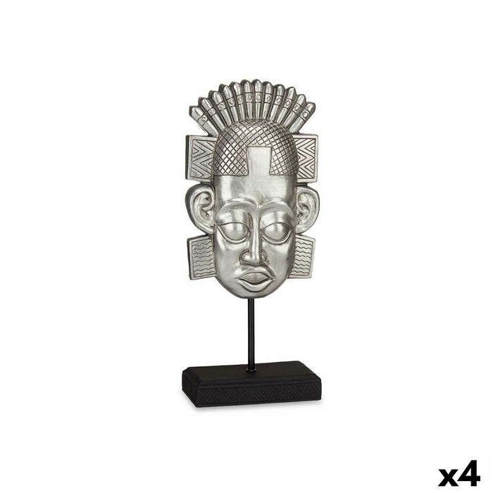 Figură Decorativă Indian Argintiu 17,5 x 36 x 10,5 cm (4 Unități)