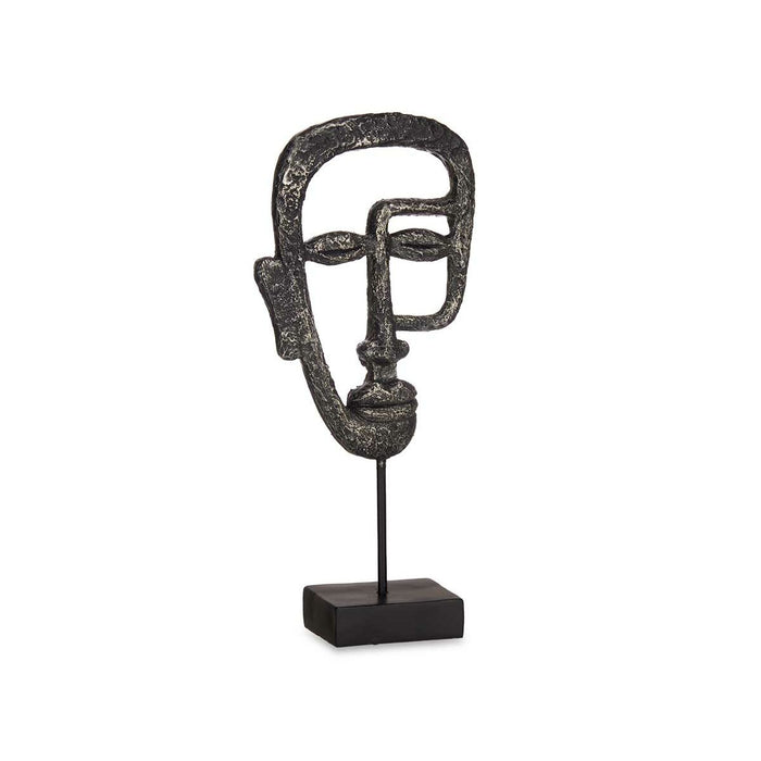 Figură Decorativă Față Negru 19,5 x 38 x 10,5 cm (4 Unități)