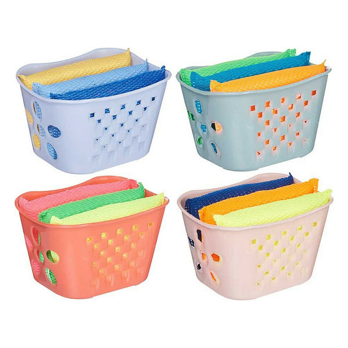 Set de tampoane de curățat Coș Plastic (30 Unități)