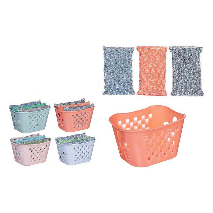 Set de tampoane de curățat Coș Plastic (30 Unități)