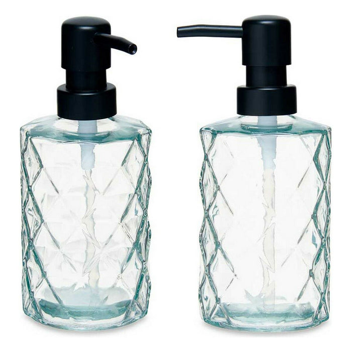 Dozator de Săpun Diamant Geam Transparent Plastic 410 ml (12 Unități)