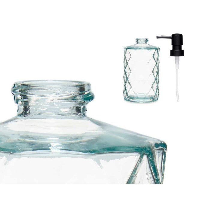 Dozator de Săpun Diamant Geam Transparent Plastic 410 ml (12 Unități)