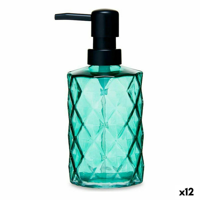 Dozator de Săpun Diamant Geam Verde Plastic 410 ml (12 Unități)