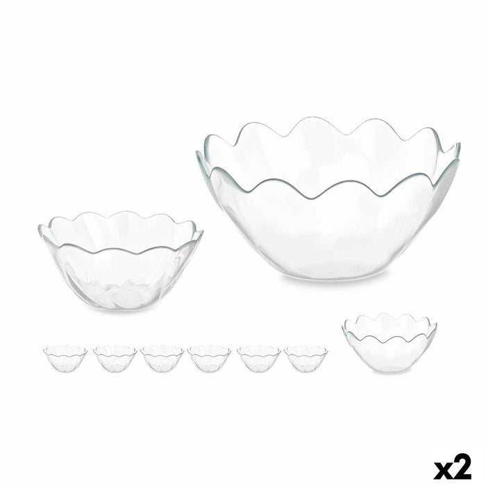 Set de boluri Hasir Transparent Sticlă (2 Unități)