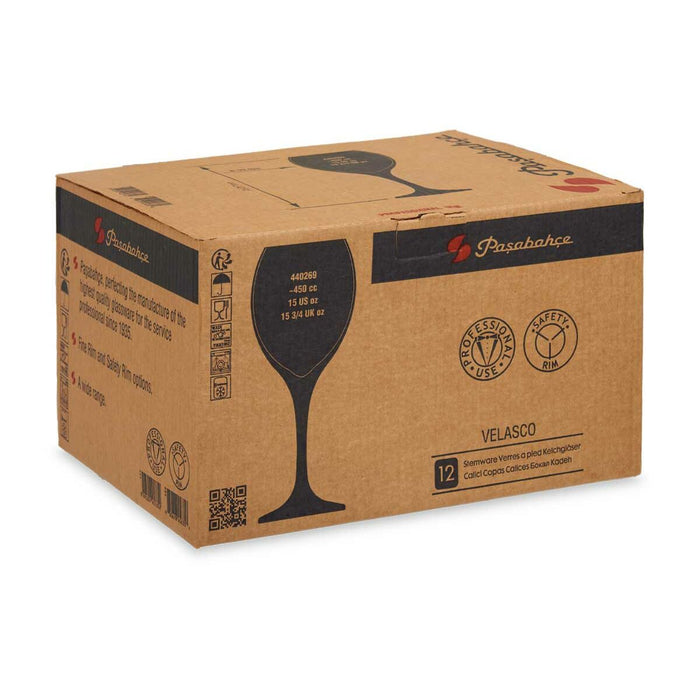 Set de pahare Velasco Transparent Sticlă 450 ml (2 Unități)