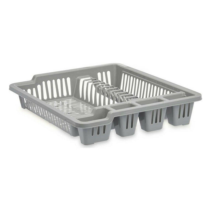 Scurgător de Vase pentru Chiuvetă 46 x 8 x 37,5 cm Gri Plastic (12 Unități)