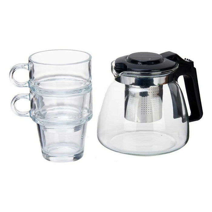 Set de Ceainic 900 ml Transparent Plastic Sticlă (6 Unități)