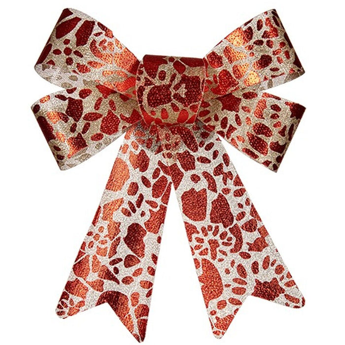 Fundă Ornament de Crăciun Cu imprimeuri Roșu Auriu* PVC 15 x 4 x 16 cm (12 Unități)