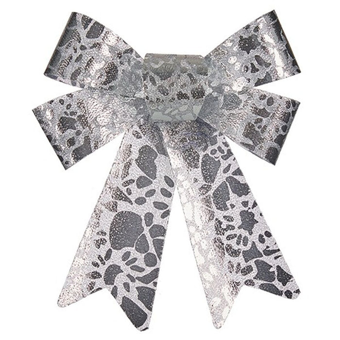 Fundă Ornament de Crăciun Cu imprimeuri Argintiu PVC 15 x 4 x 16 cm (12 Unități)