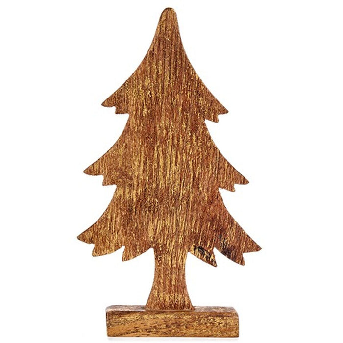 Figură Decorativă Pom de Crăciun Auriu* Lemn 5 x 31 x 15,5 cm (6 Unități)