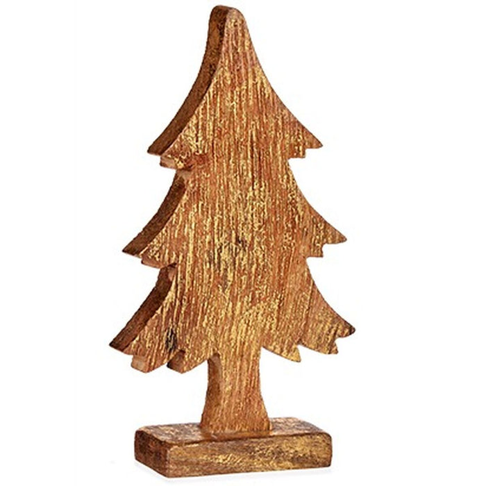 Figură Decorativă Pom de Crăciun Auriu* Lemn 5 x 31 x 15,5 cm (6 Unități)