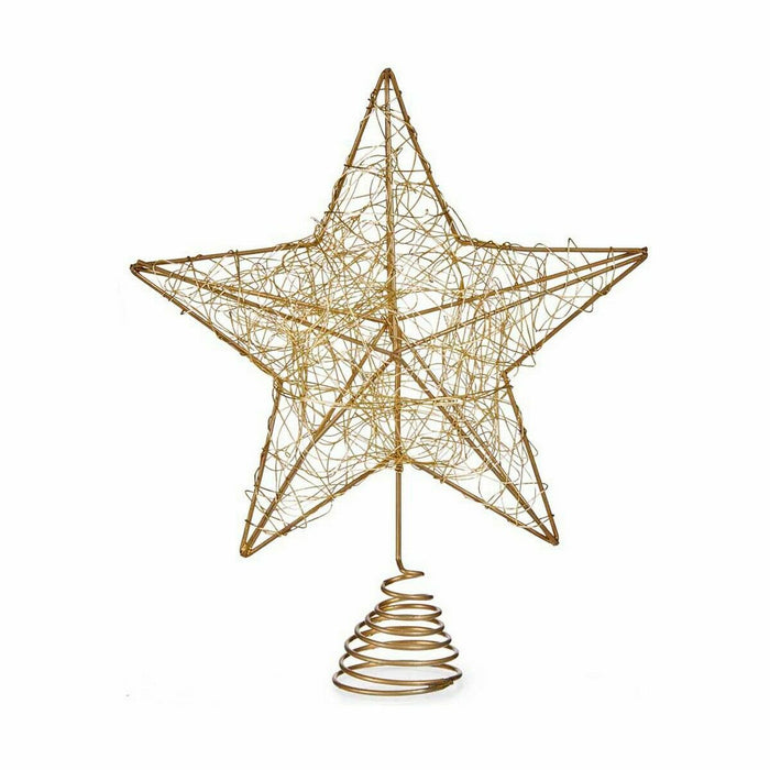 Stea de Crăciun Auriu* Oțel Plastic 20 x 5 x 24,5 cm (12 Unități)