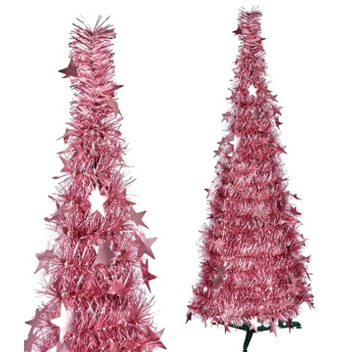 Pom de Crăciun Roz Beteală 38 x 38 x 150 cm (6 Unități)