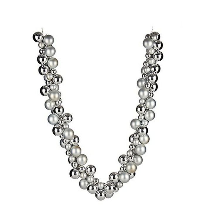 Ghirlandă de Crăciun Globuri de Crăciun 130 x 10 x 10 cm Argintiu PVC (6 Unități)