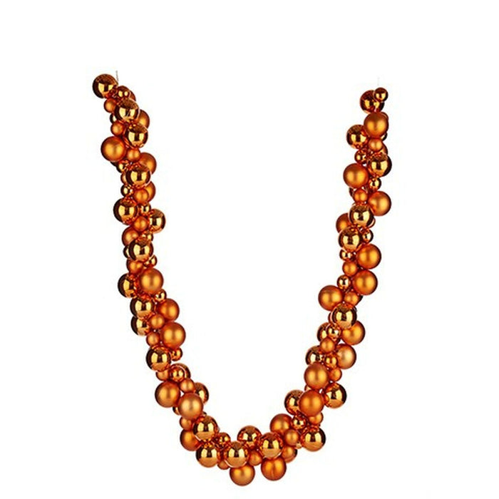 Ghirlandă de Crăciun Globuri de Crăciun 130 x 10 x 10 cm Portocaliu PVC (6 Unități)