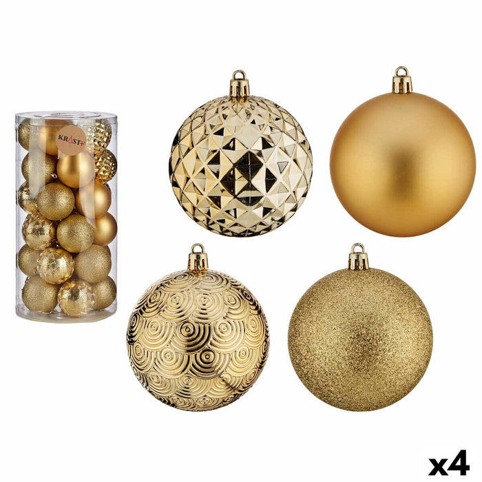 Set de globuri de Crăciun Ø 8 cm Auriu* PVC (4 Unități)